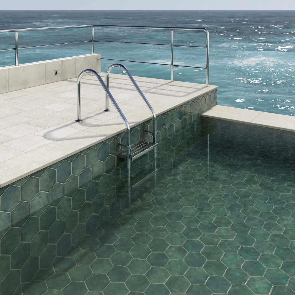 Sample – Capri Hex Oliva Porcelain Floor and Wall Tile