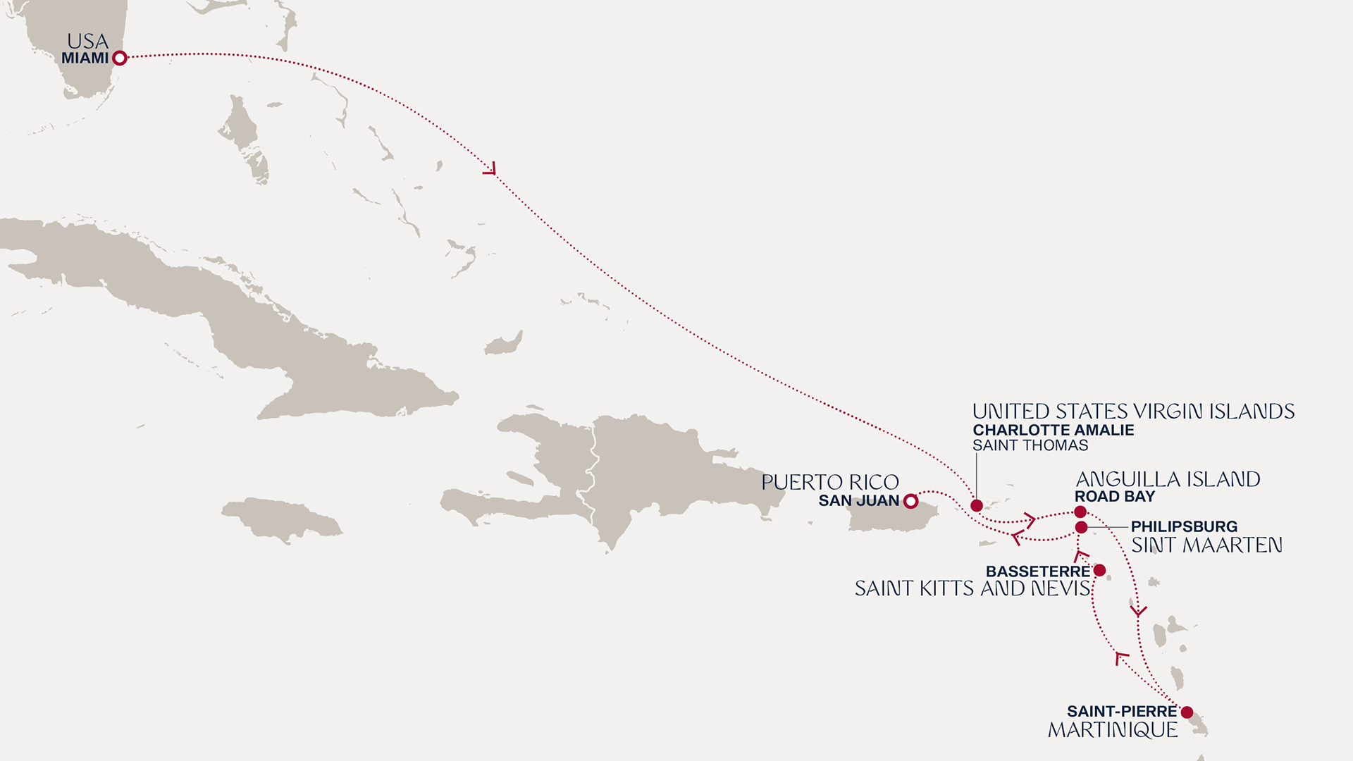 Itinerary map