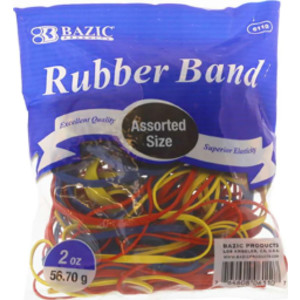 Rubber Bands, 2oz./56.70g, Assorted Sizes & Colors