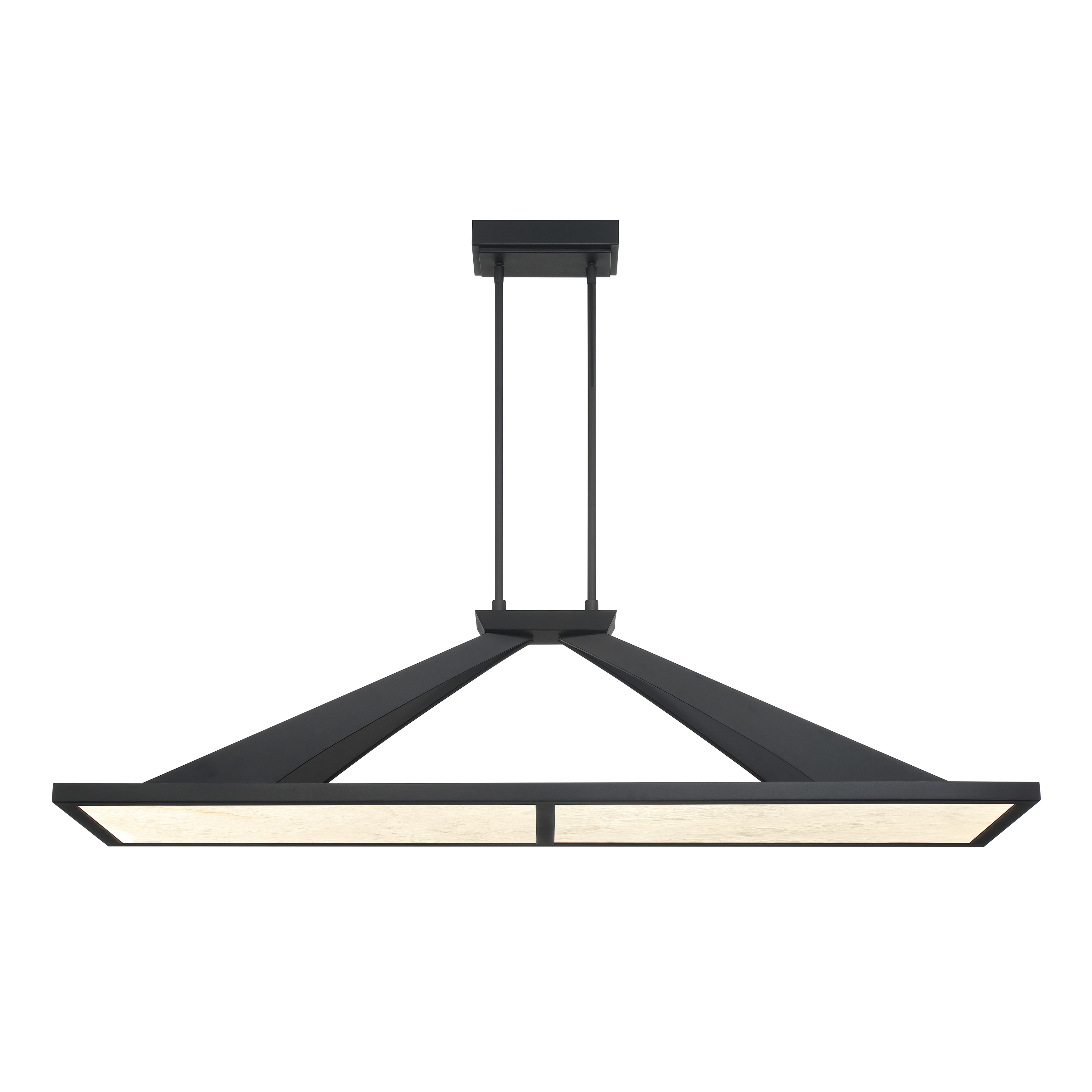 The Stiles LED Island Light combines modern minimalism with warm, diffused illumination. Its 48-inch linear profile and alabaster diffuser create sophisticated task lighting perfect for kitchen islands and dining tables. - alternate view