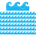 Hygloss&reg; Ocean Waves Border, 36 Feet Per Pack, 6 Packs HYG33657-6