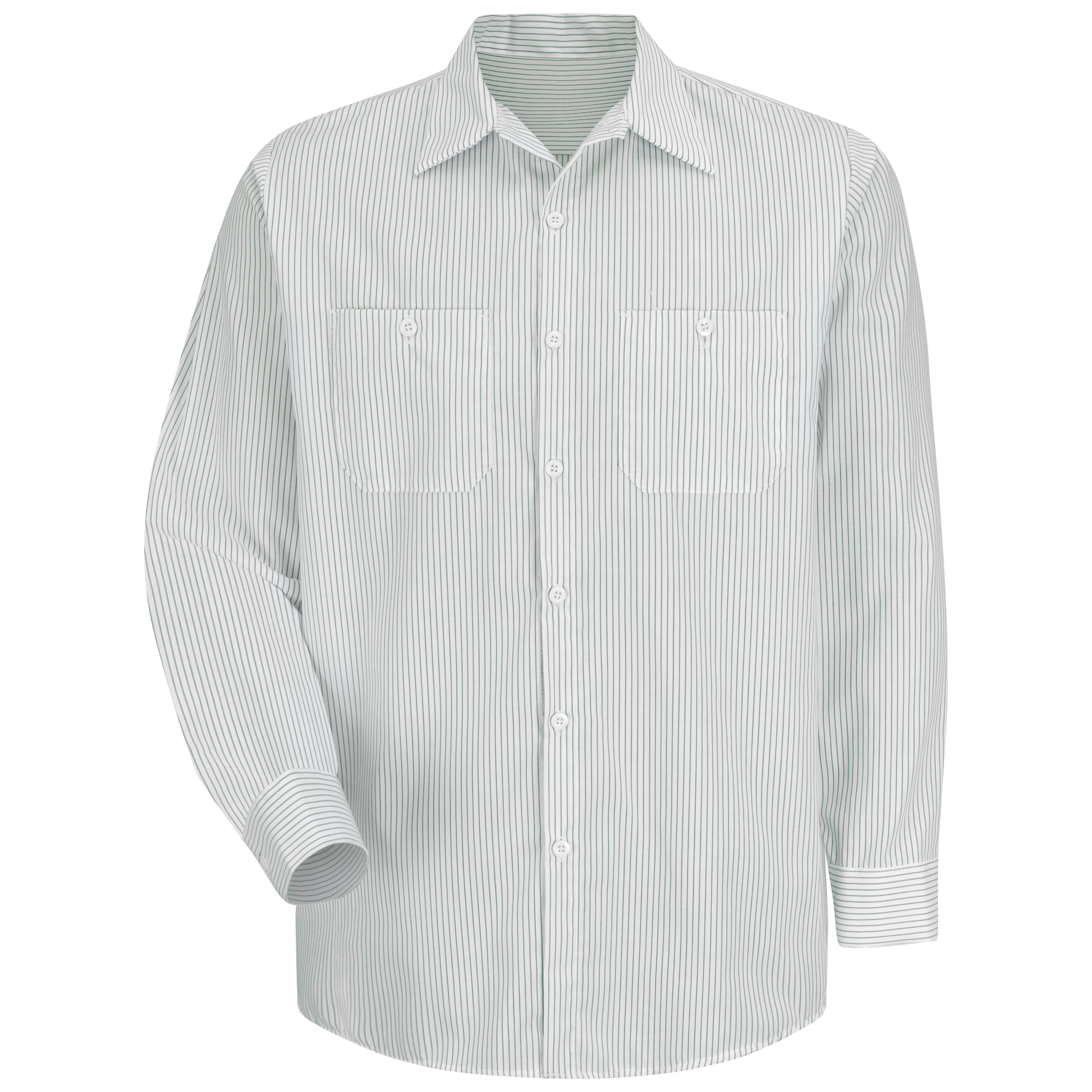 Red Kap Men's Long Sleeve Industrial Striped Work Shirt - Picture 16 of 19