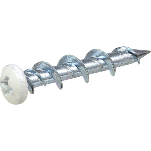 WALLDOG Screw & Anchor In One! White Pan Head Phillips 3/16