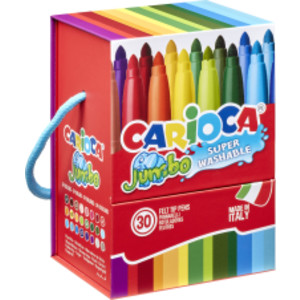 Jumbo Maxi Tip Felt Tip Washable Pens Hard Box- 30 Pieces