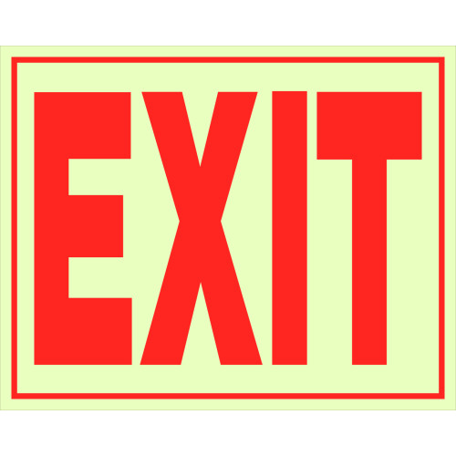 Glow-in-the-Dark Exit Sign 8