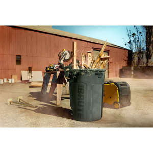 Rubbermaid Commercial, VENTED BRUTE, Wheeled, 44 gal, Plastic, Gray, Round, Receptacle