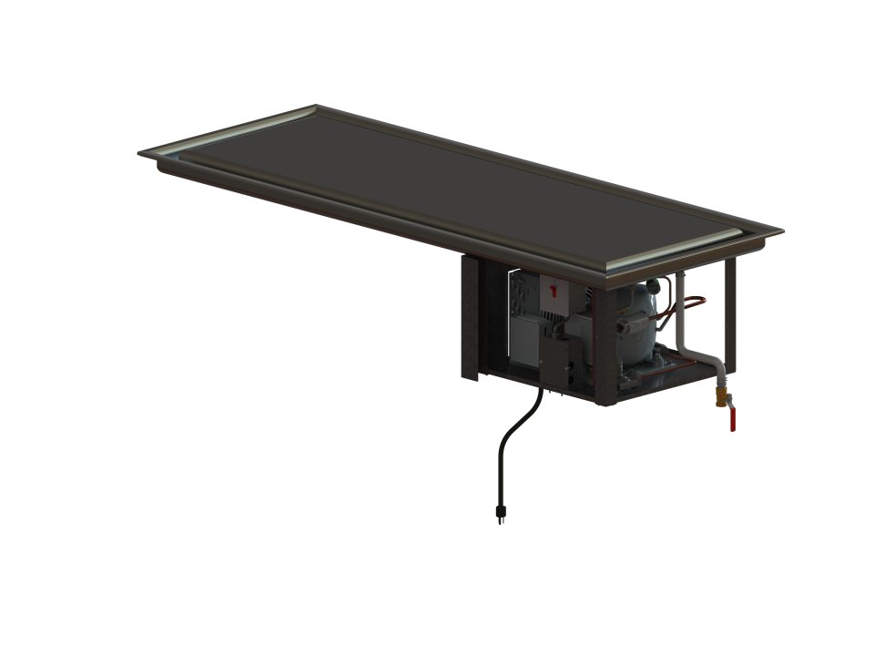 Three-well 120-volt standard refrigerated drop-in frost top