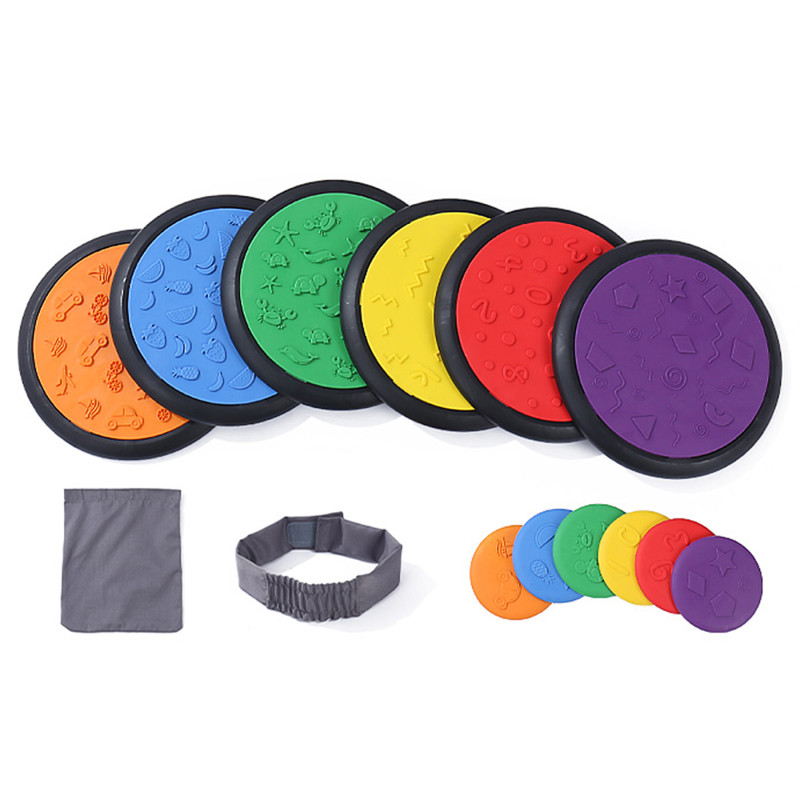 Sensory Game Tiles, Assorted Colors, Two Sizes 10.23" & 4", Classic Colors