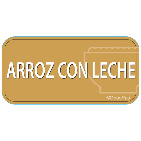 Arroz con Leche Label PhotoCake® Edible Image® Merchandising Label