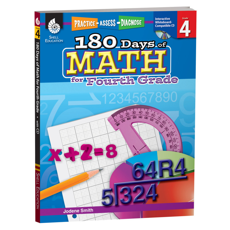 Shell Education 180 Days of Math for Fourth Grade - Zuma