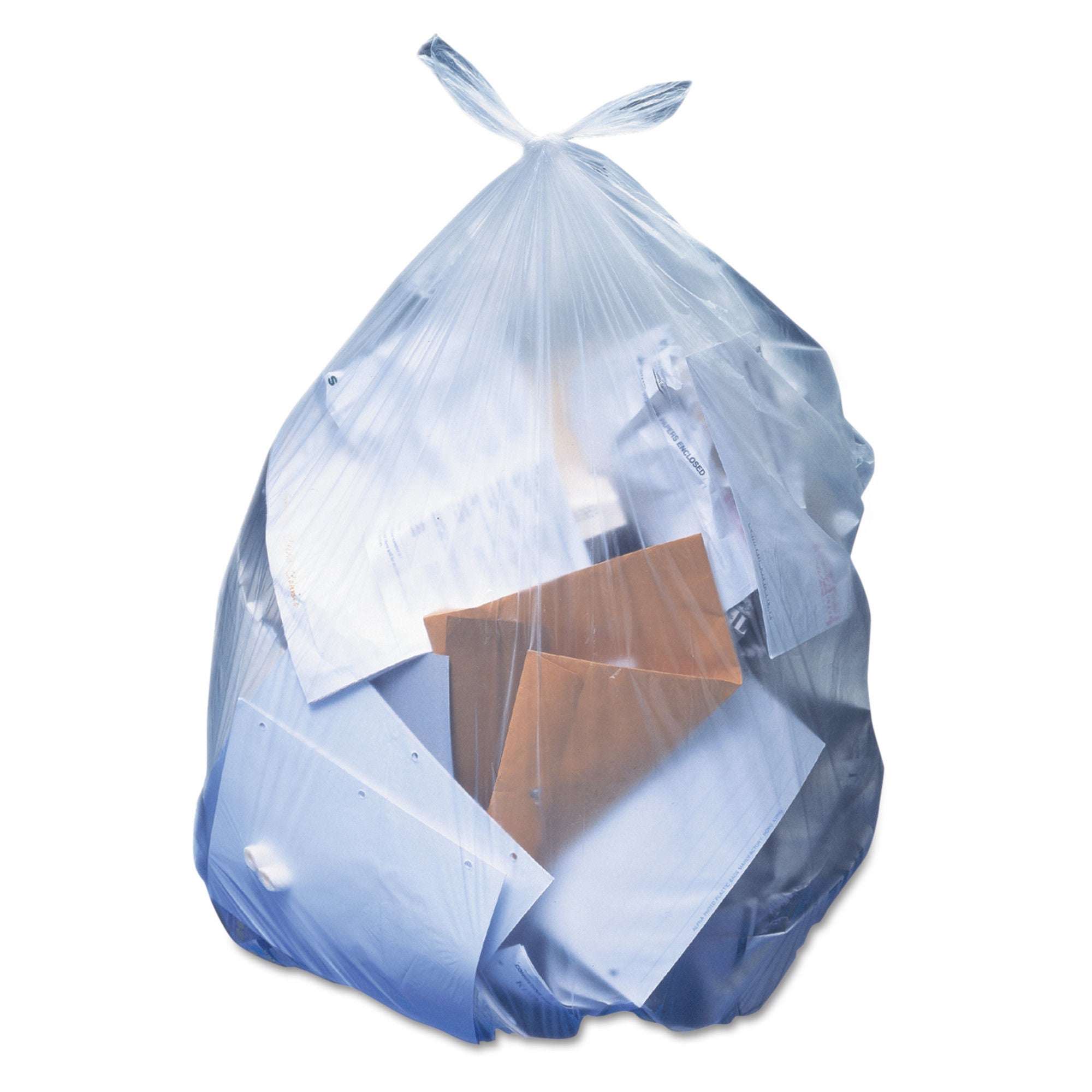 Heritage™ Super Heavy Trash Bag, Clear, 60-gallon Capacity