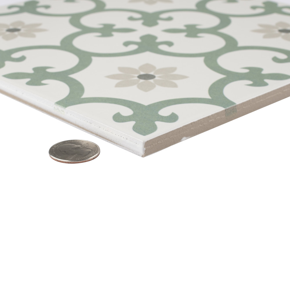 Daria Kale 9-3/4 in. x 9-3/4 in. Porcelain Floor and Wall Tile