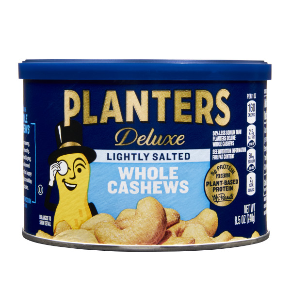 PLANTERS(r) Deluxe Lightly Salted Whole Cashews	8.5oz . C1CB - Front Center Inner Pack (Hi Res)