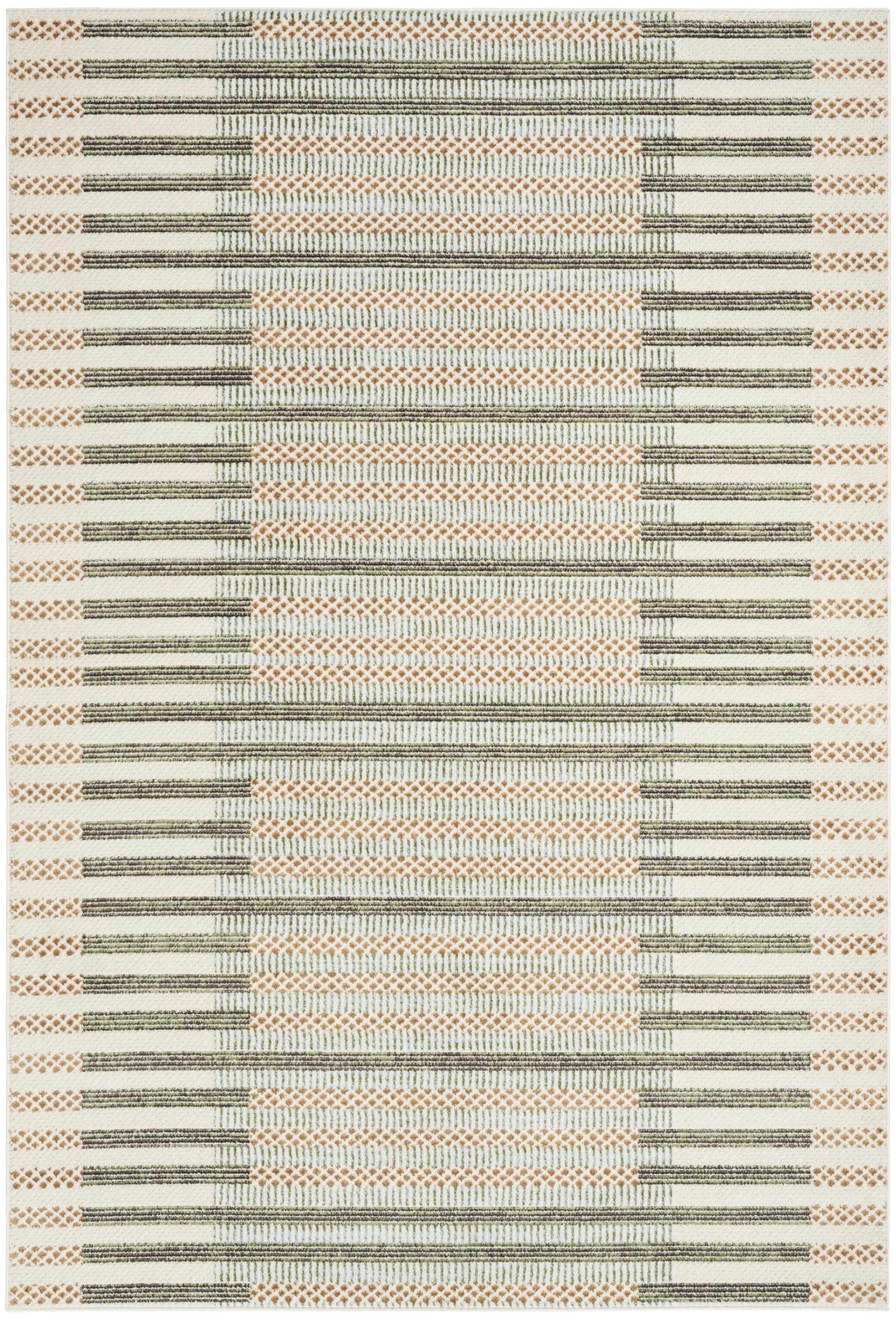 Nourison Nordic 4' x 6' Ivory Multicolor Modern Indoor Rug