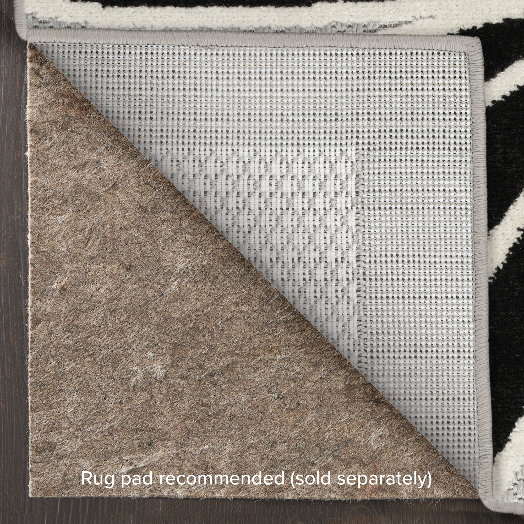 Nourison Aloha 5'3" x 7'5" Black White Contemporary Rug