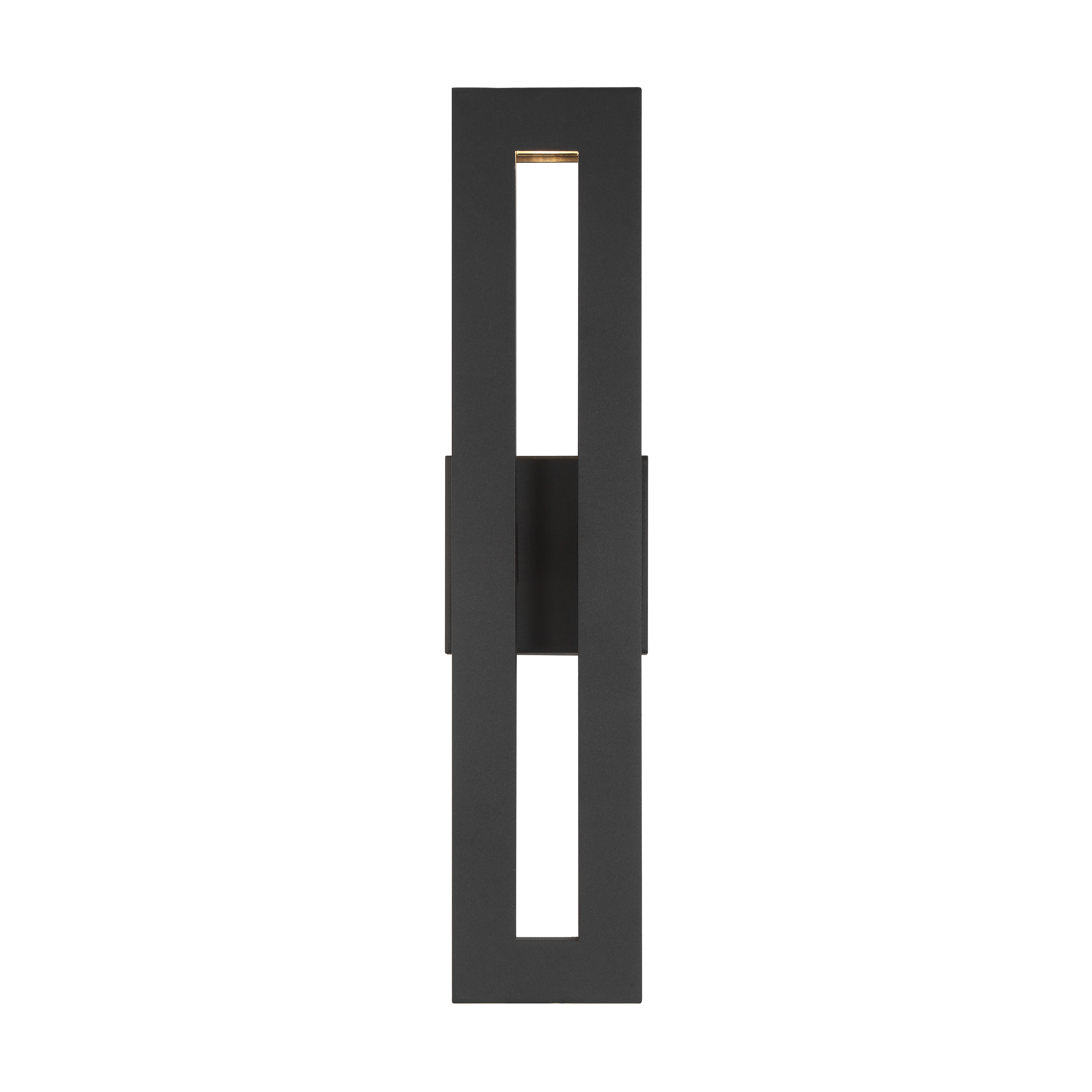 The Paddock outdoor wall sconce combines modern aluminum construction with sand glass diffusion for efficient LED illumination. Its compact 22-inch profile and integrated LED technology make it ideal for contemporary exterior applications. - alternate view