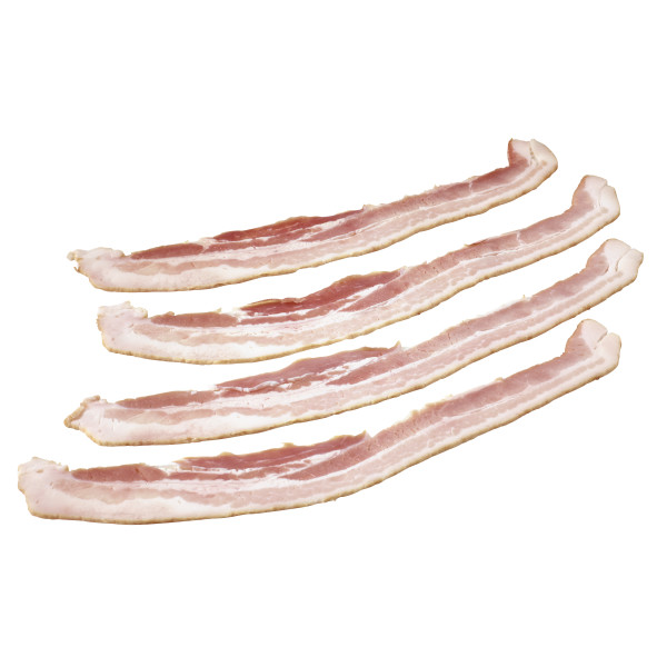 HORMEL(r) Bacon, Honey Cured, Wide Shingle, 18/22 slice, 15 lb . C1C0 - Front Center Out of Package (Hi Res)