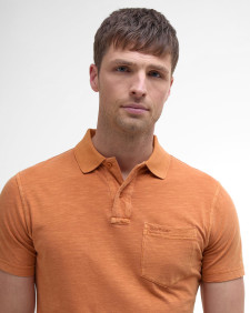 Pigment Dye Slub Polo Shirt Sunset Haze