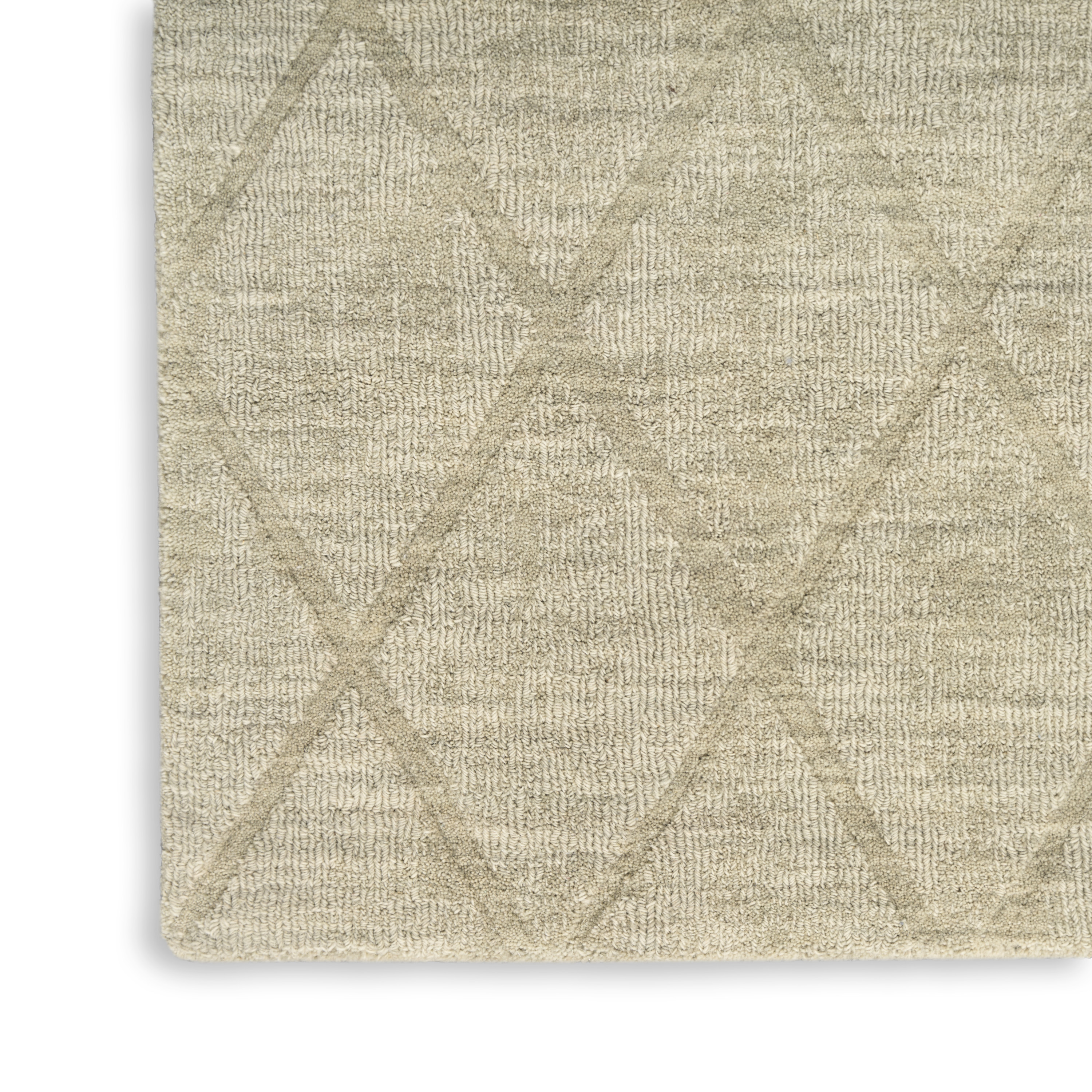 Nourison Wool Haven 2' x 6' Sage Modern Indoor Rug