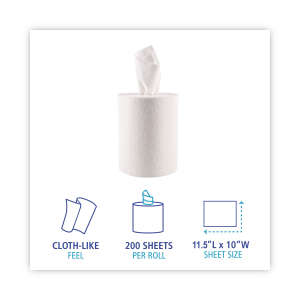 Boardwalk, 11.50"x10.00", Double Recreped (DRC), General Purpose Wipers, White