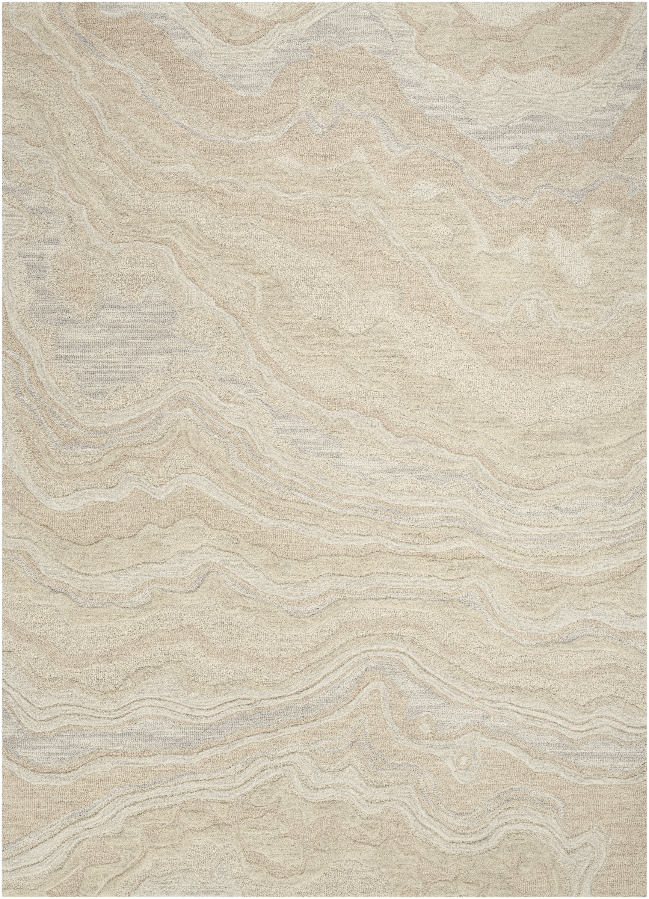 Nourison Graceful 3'9" x 5'9" Beige Modern Indoor Rug