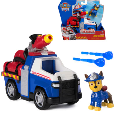 PAW Patrol Fire Rescue: Chase Rescue Fire Cruiser with Action Figure, Projectile Launcher, and Toy Truck, Kids Toys for Boys & Girls Ages 3 and Up