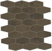 Classentino Marble Imperial Brown 2×3 Linear Hexagon Mosaic Matte