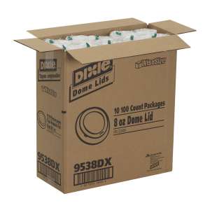 Dixie, WiseSize™ Drink-Thru Lid, Fits 8oz Hot Drink Cups, White
