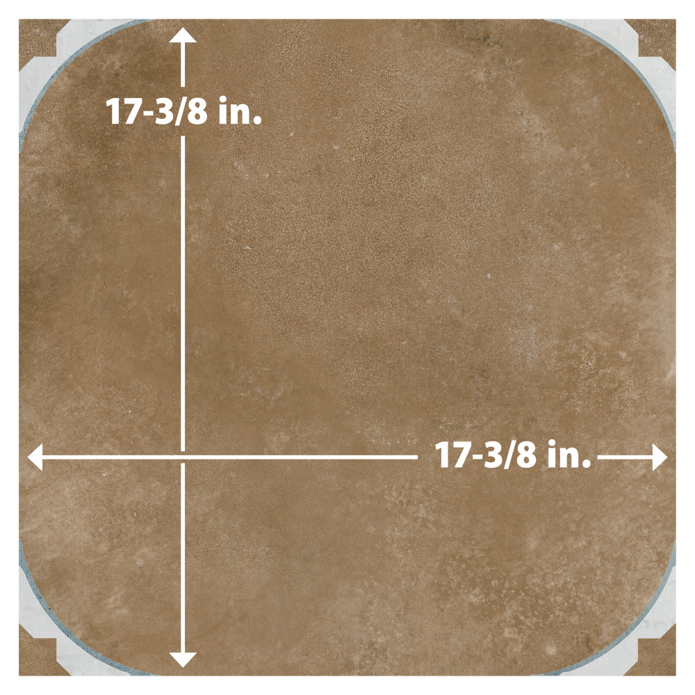 Tetuan Terra 17-3/8 in. x 17-3/8 in. Porcelain Floor and Wall Tile