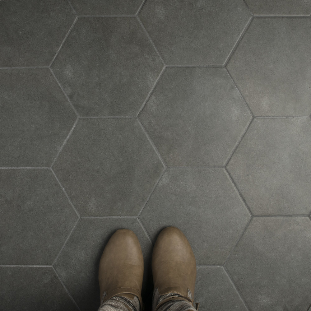 Vintage Hex Marengo 8.63x9.88 Hexagon Porcelain Floor and Wall Digital Pattern