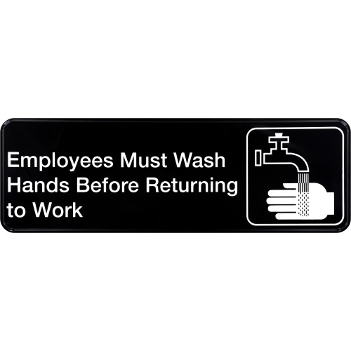 Employees Must Wash Hands Sign 3