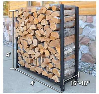 WoodEze Firewood Rack showing Half Face Cord