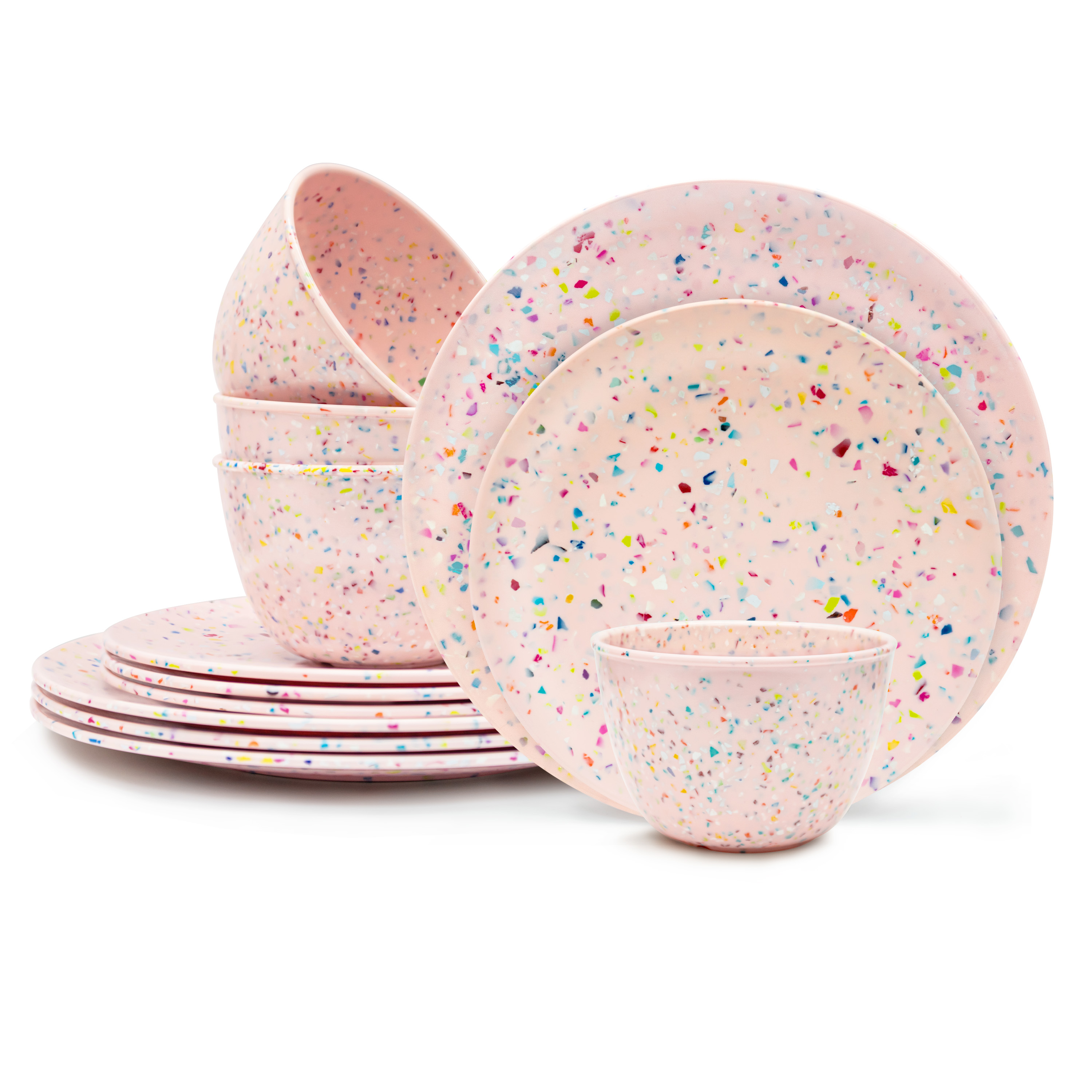 Confetti Dinnerware Set, Multicolored, 12-piece set slideshow image 2 Confetti Dinnerware Set, Multicolored, 12-piece set slideshow image 2