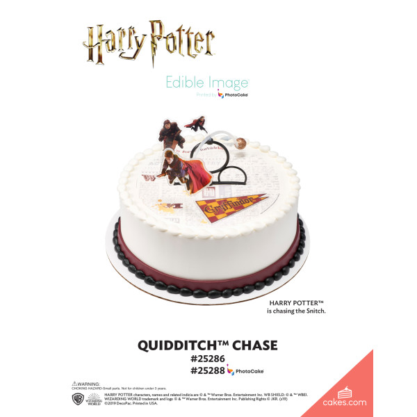 HARRY POTTER™ Quidditch™ Chase The Magic of Cakes® PhotoCake® Enhanced Round Background Page
