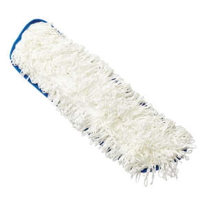 Rubbermaid Commercial, FLOW™, Microfiber Nylon Hook & Loop Finish Mop, 18"W, White