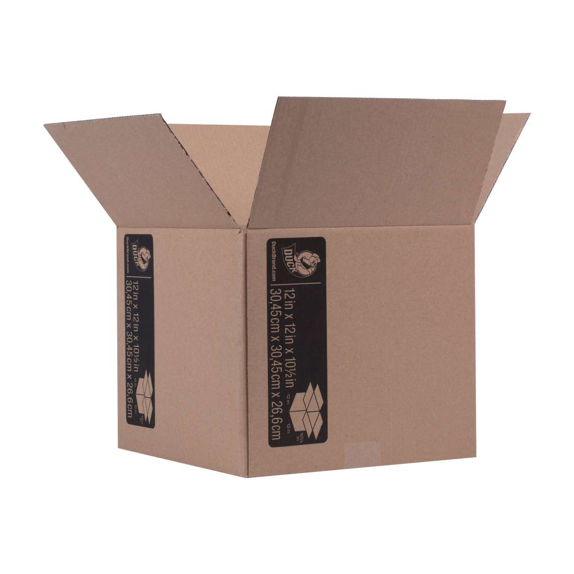 Duck® Brand Kraft Box - Brown, 12 in. x 12 in. x 10.5 in. Image