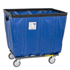 RBW416SOCBL, R&B Wire, 16 Bushel Vinyl Bumper All Swivel Casters, Cube Truck, Blue