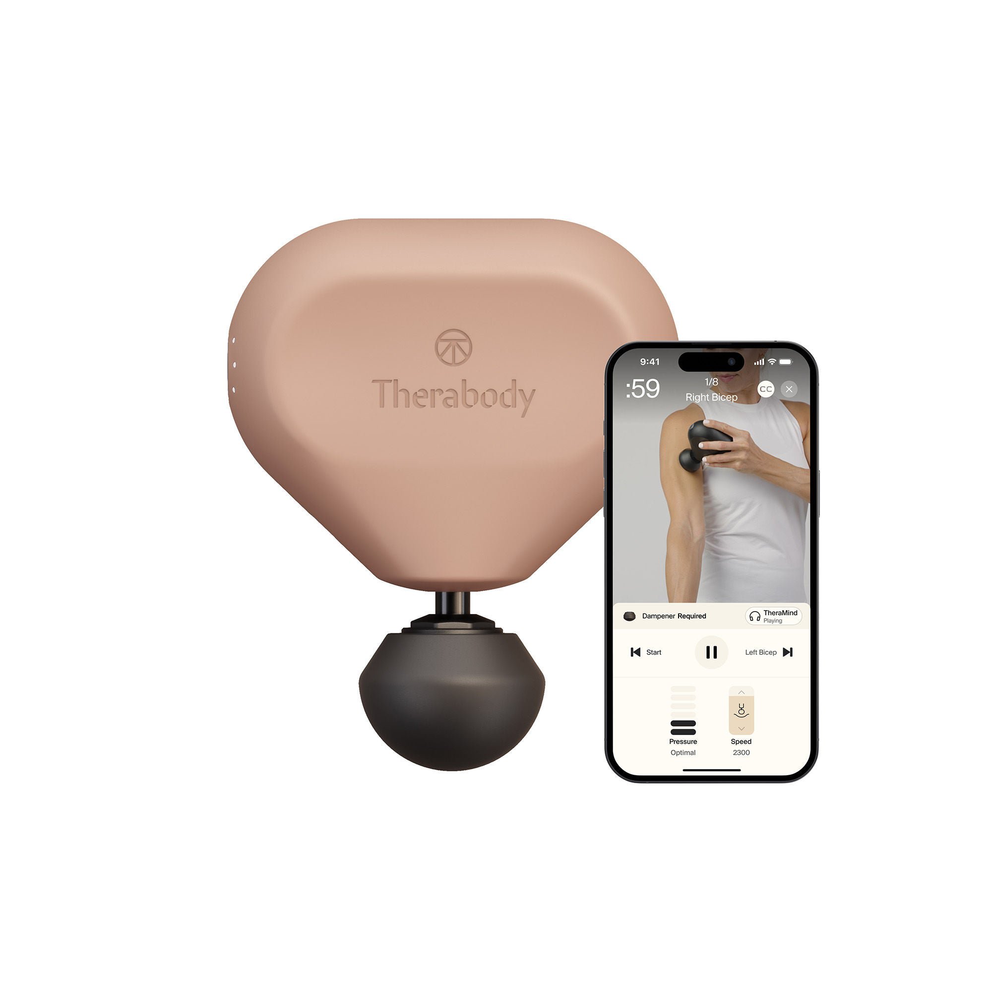 Therabody Theragun Mini Hand-Held Massager, Desert Rose