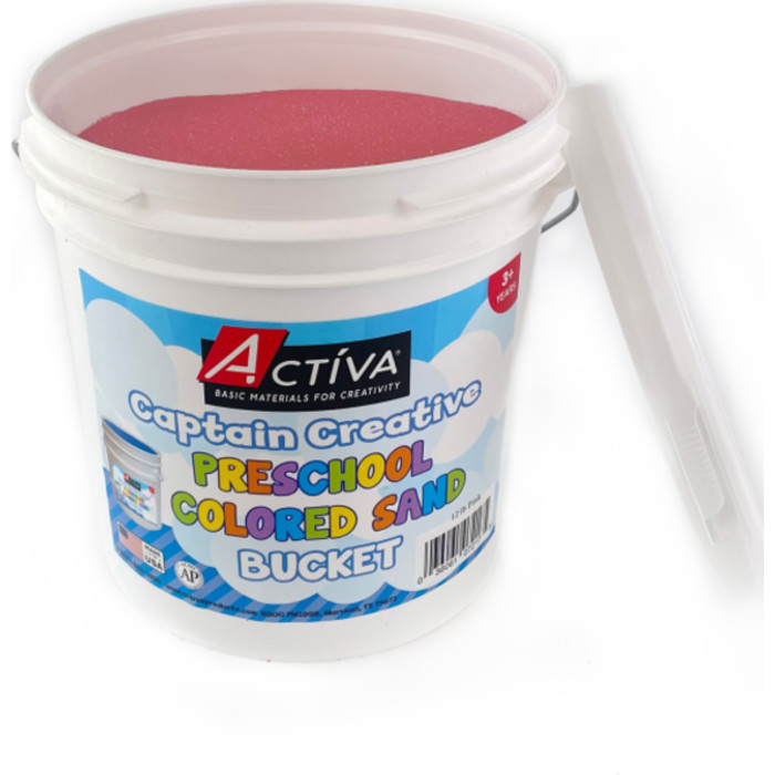 Preschool Colored Sand, Sand Art, Pink, 12 lb Bucket