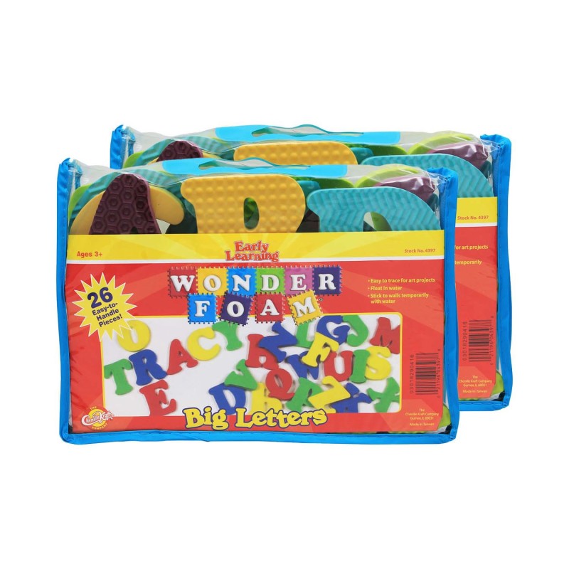 Big Letters, Assorted Colors, Assorted Sizes, 26 Per Pack, 2 Packs