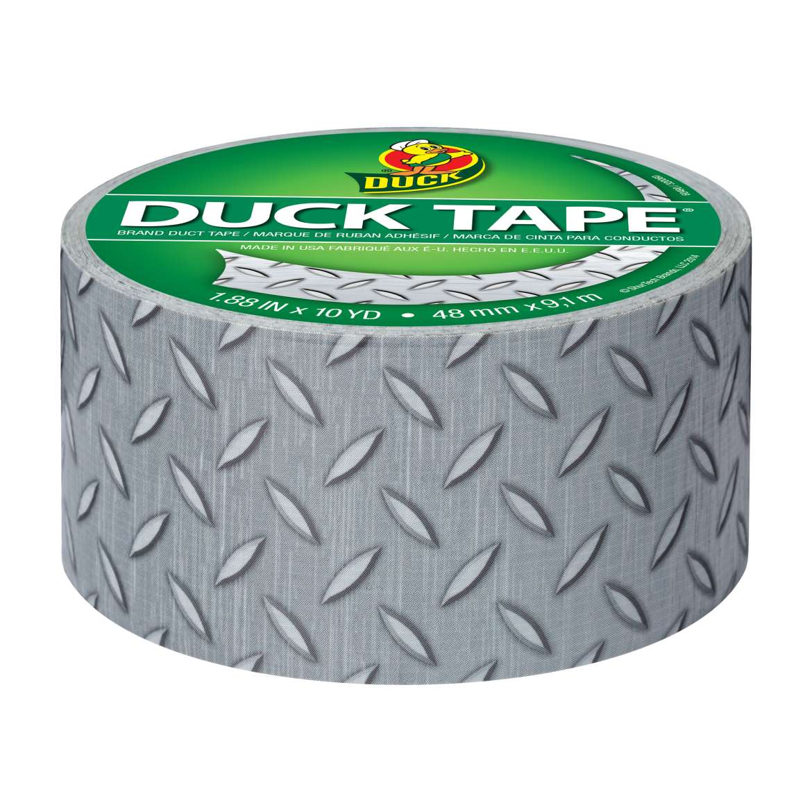 Printed Duct Tape Diamond Plate 1.88 in x 10 yd Duck Brand