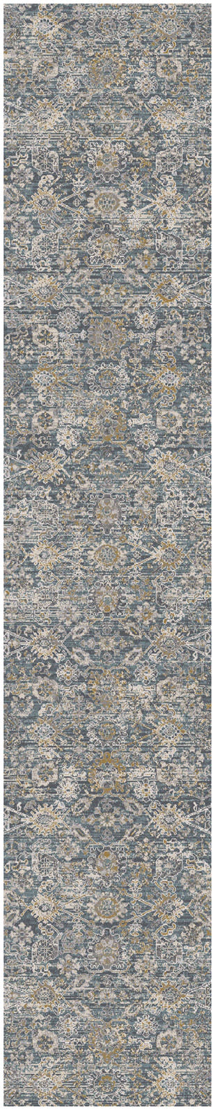 Nourison Lynx 2'3" x 12' Charcoal Vintage Indoor Rug