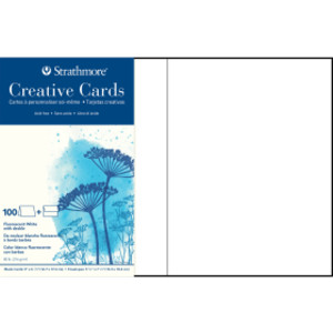 Creative Cards & Envelopes, Fluorescent White with Deckle Edge, Full Size, 5x6.875 inch, Pack of 100