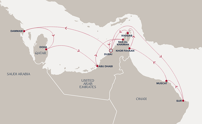 Itinerary map