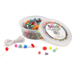 Bucket O' Beads, Multi-Mix, Assorted Sizes, 4 oz