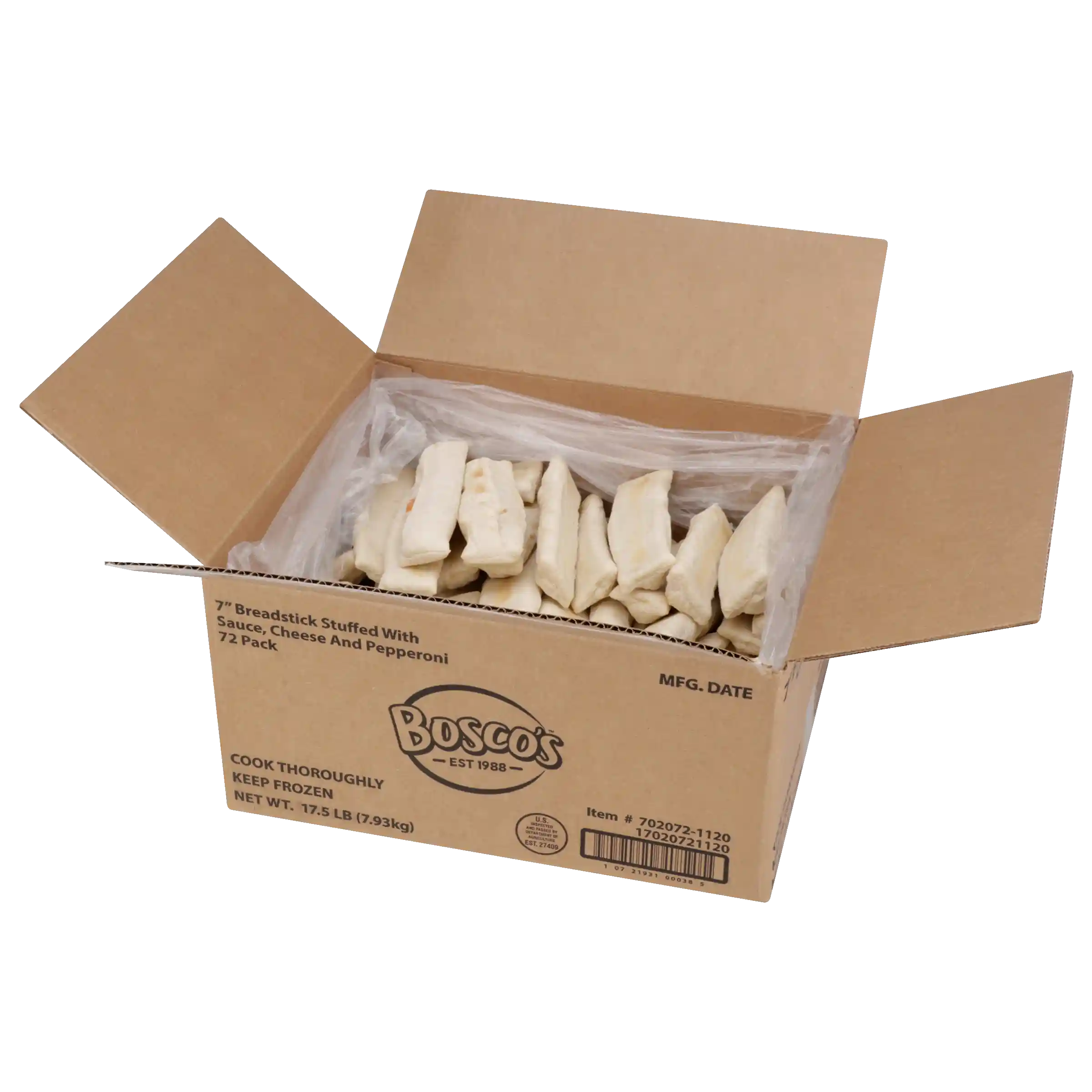 Bosco® 7 Inch Pepperoni, Mozzarella Cheese and Pizza Sauce Stuffed Breadsticks_image_4
