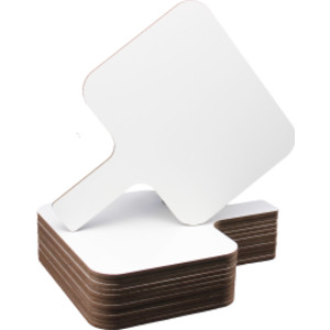 Rectangular Dry Erase Answer Paddle, 8" x 9.75", Pack of 12