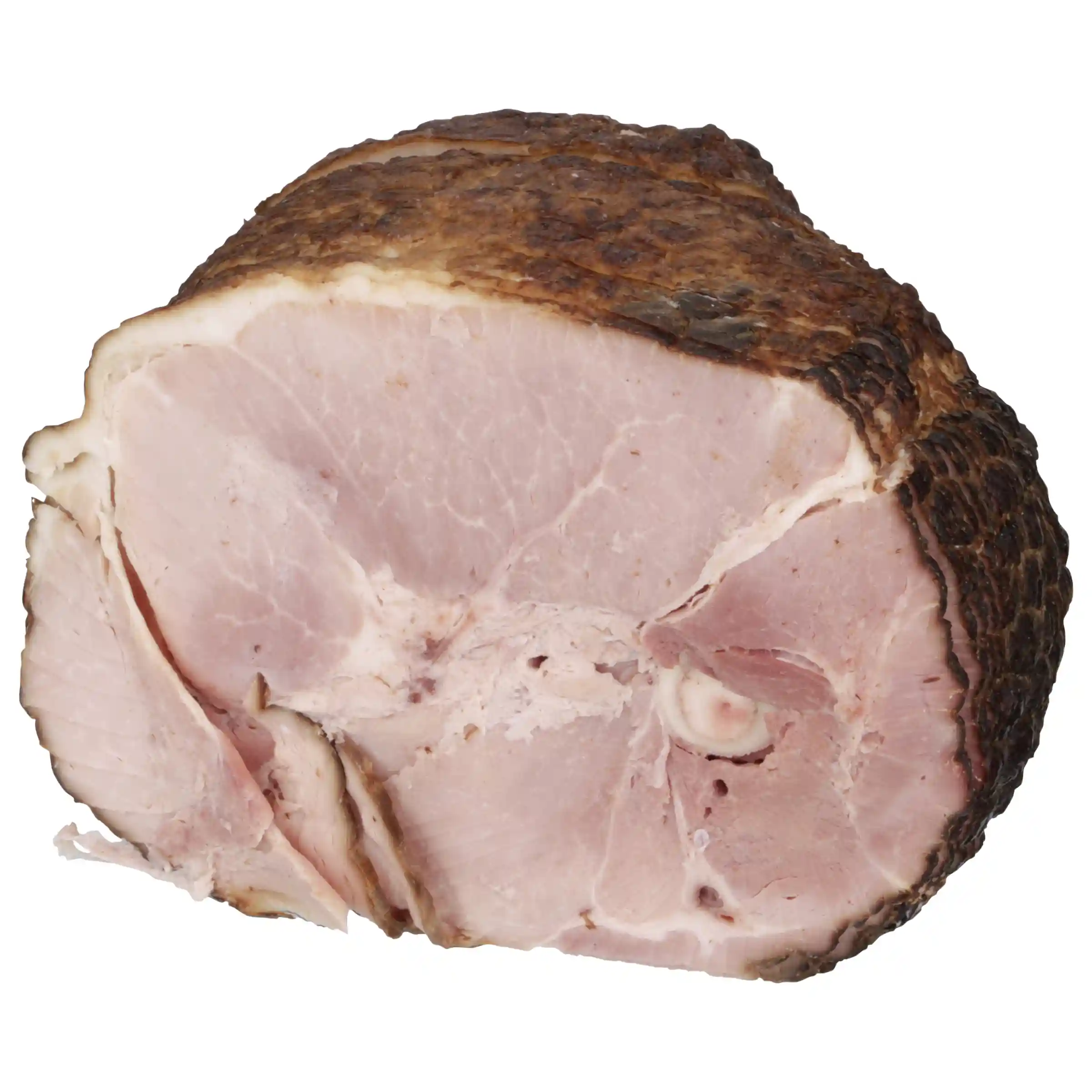 Brown Sugar Cured, Spiral Sliced, Bone In, Half Ham with Natural Juices_image_2