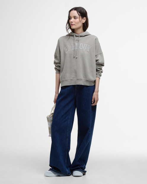 Katie Logo Hoodie Washed Khaki