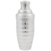 24-ounce stainless steel cocktail shaker with beehive pattern